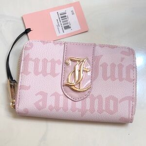 Juicy Couture Chiffon Pink Overstated Juicy Multi Compartment ZA Wallet NWT